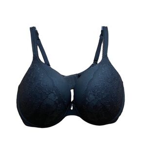 Victoria Secret Bra Womens 36DDD Black Body By Victoria Perfect Shape Lace Charm